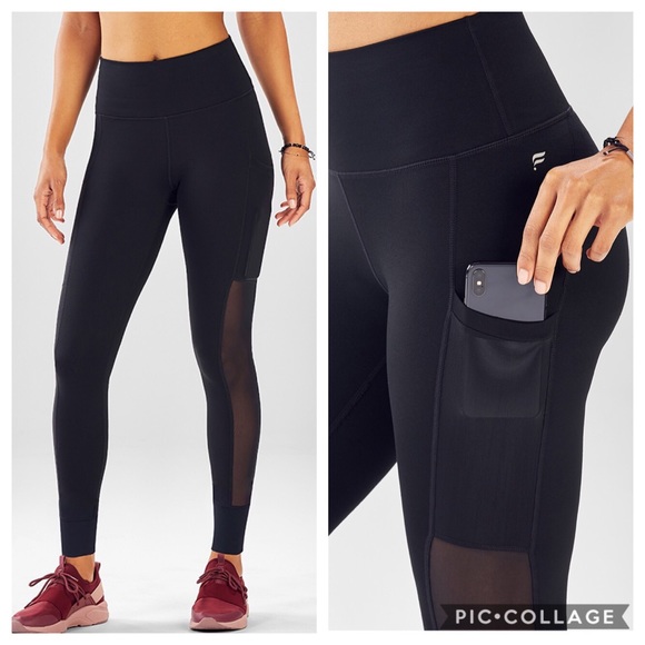 fabletics black leggings with pockets